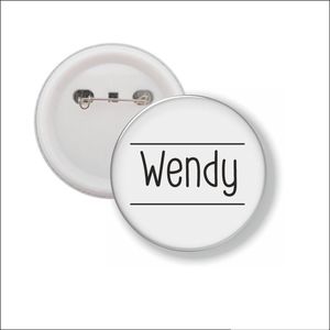 Button Met Speld 58 MM - Wendy
