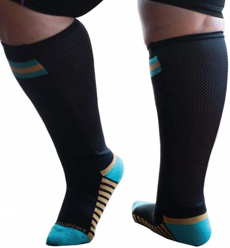 XpandaSport - Sportsokken - Wit - Met Mesh Panel - Hoogte 41 cm