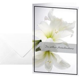 sigel trouwkaarten witte amaryllis b115xh170mm