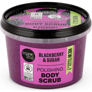 Organic Shop - Body Scrub Blackberry - Verfrissend en Hydraterend - 250 ml - 1 stuk