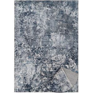 Modern Vloerkleed - Abstract Marmerlook - Zacht - Machinewasbaar Tapijt - Antislip - Premium Polyester Vezels - Blauw - 120cm x 160cm