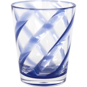 Fiorirà un Giardino - Waterglas blue spiral 11cm - gemaakt van melamine - Waterglazen