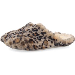 Hot Potatoes - Rosholt - Pantoffels - Leopard - Polyester - Natuurlijk Rubber
