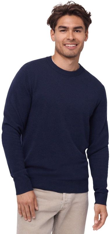 DANISH ENDURANCE Trui van Merinowol met Kasjmiermix - voor Mannen - Bruin - Marineblauw - Maat M