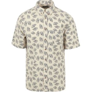 Suitable - Short Sleeve Overhemd Linnen Sheng Blauw - Heren - Maat L - Regular-fit