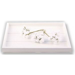 3x Witte roosjes van satijn 12 cm