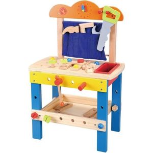 Lelin Toys - Houten Speelgoedwerkbank Inclusief Accessoires