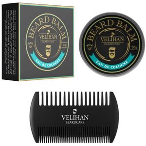 Velihan Beardcare - Baardverzorging Duo Pack - Baardbalsem Eau De Cologne - Baardkam - Baardverzorging set - Cadeau voor hem - Baardverzorging - Baard olie - Cadeau voor vriend - Baardgroei - Perfecte cadeau voor man - Geschenkset mannen