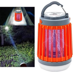 Muggenlamp Draagbare mini-muggenlamp campinglantaarn met oplaadbare campinglamp - 8 uur verlichting - stille USB-elektrische vliegenlamp
