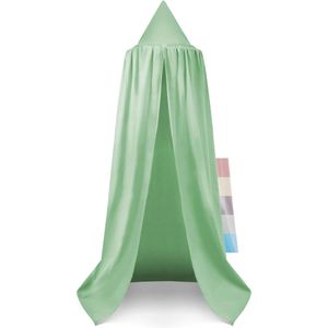 Bedhemelhemel van 100% katoen, ⌀50cm, lengte 240cm, klamboe, kinderkamer, huisbed, kinderbed en babybed - mint