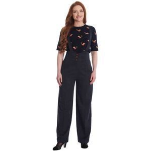 Banned - Her Favourites Wijde broek - 3XL - Blauw