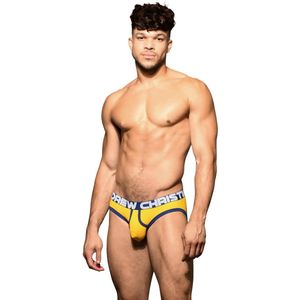 Andrew Christian Retro Brief w/ ALMOST NAKED® Yellow - MAAT S - Heren Ondergoed - Slip voor Man - Mannen Brief