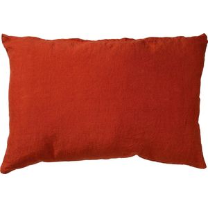 Dutch Decor LINN - Kussenhoes 40x60 cm - 100% linnen - Potters Clay - oranje - met rits