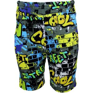 S&C Broekje Short Street Cool Kids & Kind Jongens Grijs, Geel, Blauw - Maat: 110/116