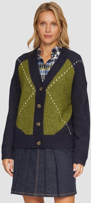 Vest - V-hals - Knitwear - Lange Mouw - Wijde Pasvorm