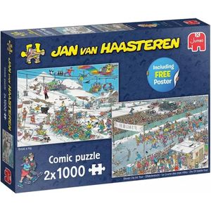 Jan van Haasteren – Break a Leg en Eleven City Tour Puzzel 2x 1000 Stukjes
