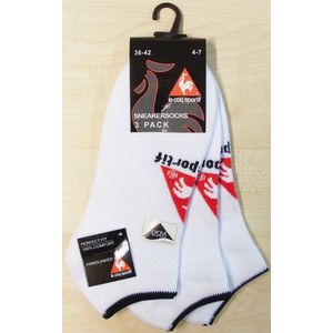 SNEAKERSOKKEN LE COQ SPORTIF - 6 PAAR- 36/42- WITTE SNEAKERSOKKEN- MET FANTASIE
