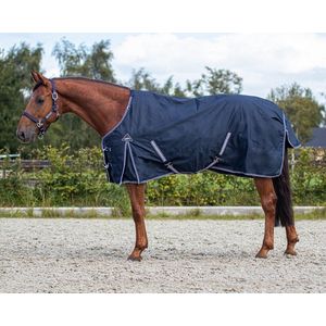 QHP Outdoordeken Turnout Luxe 50gr - maat 105/145 - Navy