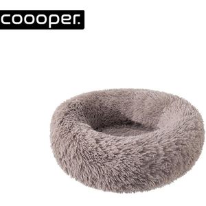 Coooper- Donut Kattenmand- Fluffy Kattenmand - 60 cm - M – Bruin – wasbaar – verschillende maten en kleuren verkrijgbaar – pluche - luxe