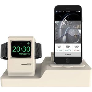 By Qubix - 3 in 1 Houder - Beige - Docking Station voor Apple Watch en iPhone
