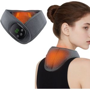 Elektrische verwarmingsnekbrace, trillingen voor warmte- en koudebescherming, massage-apparaat, grafeentherapie, intelligente temperatuurregeling voor warme kompressen, nekondersteuning.