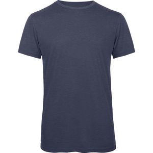 T-shirt met ronde hals 'Triblend men' B&C Collectie Heather Donkerblauw - S