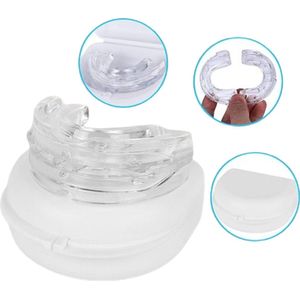 Blyx® - NoSnore - Anti Snurk Beugel - Anti Snurk Bitje - Verstelbaar - Tandenknarsen En Snurken Individueel Aanpasbaar - Inclusief Hygiëne Opbergdoosje - Wit