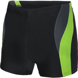 Ladeheid LA-LA40-255-SO Heren Zwembroek - Zwemshorts - sneldrogend - Koordsluiting - Polyester & Elastaan - Zwart/Grafiet/Groen - S