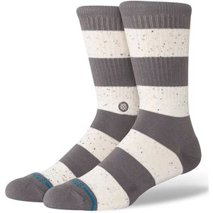Stance heren casual sokken nep stripe crew grijs & wit