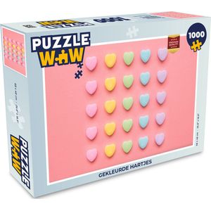 Puzzel Gekleurde hartjes - Legpuzzel - Puzzel 1000 stukjes volwassenen