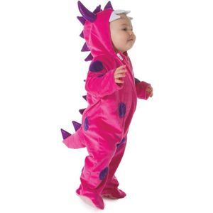 Roze en paarse dinosaurus onesie voor kinderen - verkleedkostuum 18-24 maanden