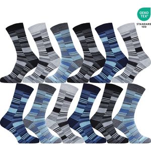 12 Pack - Gianvaglia Heren Sokken 12-pack katoen maat 39-42 SK-204