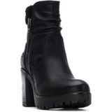 Refresh - 17319901-CAMEL - Enkellaarsjes - Bruin - Hakhoogte 8 tot 10 cm - Ritssluiting