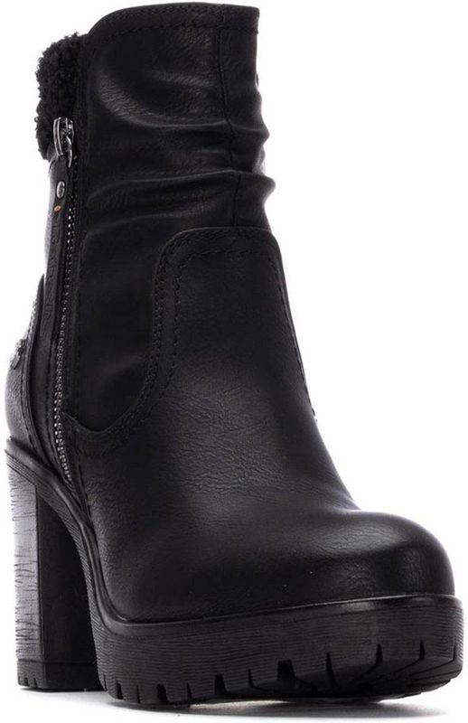 Refresh - 17319901-CAMEL - Enkellaarsjes - Bruin - Hakhoogte 8 tot 10 cm - Ritssluiting