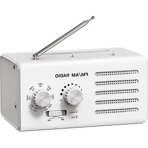 Transistorradio AM FM - draagbare radio met beste ontvangst - 1 stuk - zwart