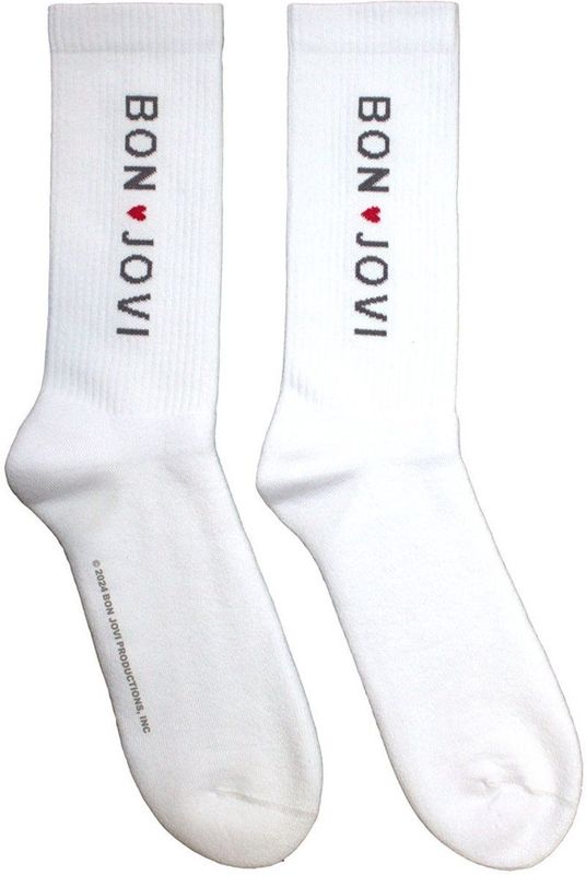 Bon Jovi - Heart Sokken - Wit