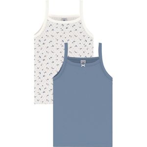 Petit Bateau Set van 2 katoenen hemdjes met bandjes voor kinderen