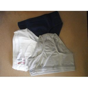 Petit Bateau - 3 Pack -Jongens - Onderbroek - Slip - Marine, creme, kaki - 8jaar 126