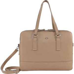 GERRY WEBER Schoudertas Shopper met laptopvak Feel Good Businessshopper LHZ Bleached Sand Lichtbruin