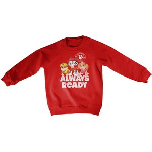 Paw Patrol Kinder Always Ready Kids Sweatshirt NIC-31-PP002-DTF533 Red-4 Jahre