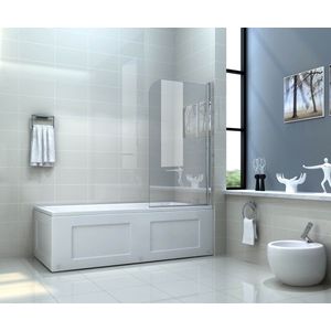 Draaibare Badwand 80 x 140 cm - 6 mm Veiligheidsglas - Plaatsing Links of Rechts - Anti-kalk Coating