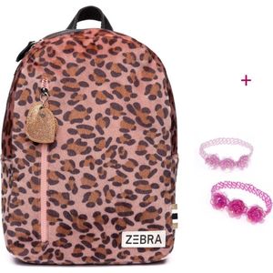 Zebra Trends Rugzak Panter Soft Leopard Rugtas - schooltas + armbandje