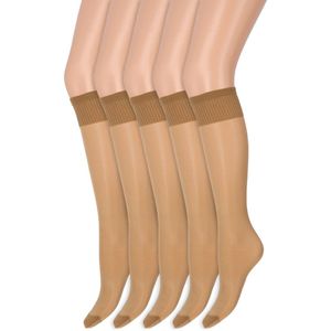 Drukvrije pantykousen | Lycra | 20 Denier | Merk: Marianne | Maat: One Size | Kleur: Sekt | 5 Paar