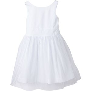 Vertbaudet - Feestelijke Meisjesjurk - Satijn en Tule - Meisjesjurk - Mouwloos, Ronde Halsopening