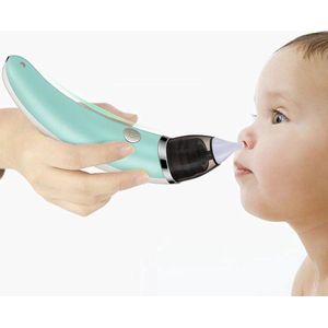 A&K Elektrische oplaadbare neuspeer voor baby en kinderen - Inclusief Oplader, Handleiding en Batterijen - Hygiënische neusreiniger - Baby aspirator - Neuszuiger - Baby neuspompje - Toetenveger - Snoetenpoetser - Mintgroen - Neusspoeler