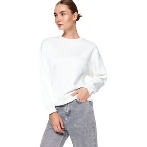 Trendyol Steendikke Binnenkant Fleece Normaal/Normaal Patroon Basic Gebreid Sweatshirt Met Ronde Hals Twoaw24Sw00101