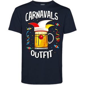 T-shirt kind Carnavals Outfit | Carnavalskleding kinderen | Carnaval Kostuum | Foute Party | Navy | maat 128