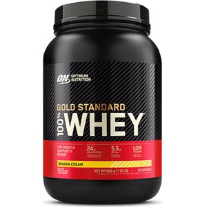 Optimum Nutrition Gold Standard 100% Whey Protein - Banana Cream - Proteine Poeder - Eiwitshake - 900 gram (28 servings)