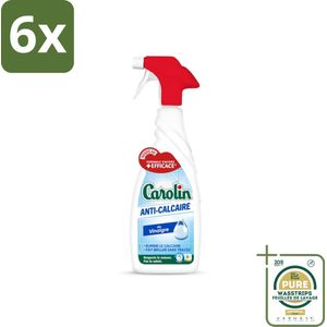 Carolin - Badkamerreiniger - Anti-Kalk Spray - 650 ml - Voordeelverpakking - 6 stuks - Anti-kalk spray - Badkamer schoonmaken