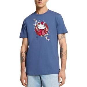 Hello Kitty In Een Rode Kimono En Kersenbloesems Premium T Shirt Heren